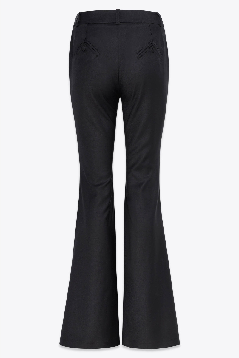FLARED PANTS IN EXTRA FINE WOOL
