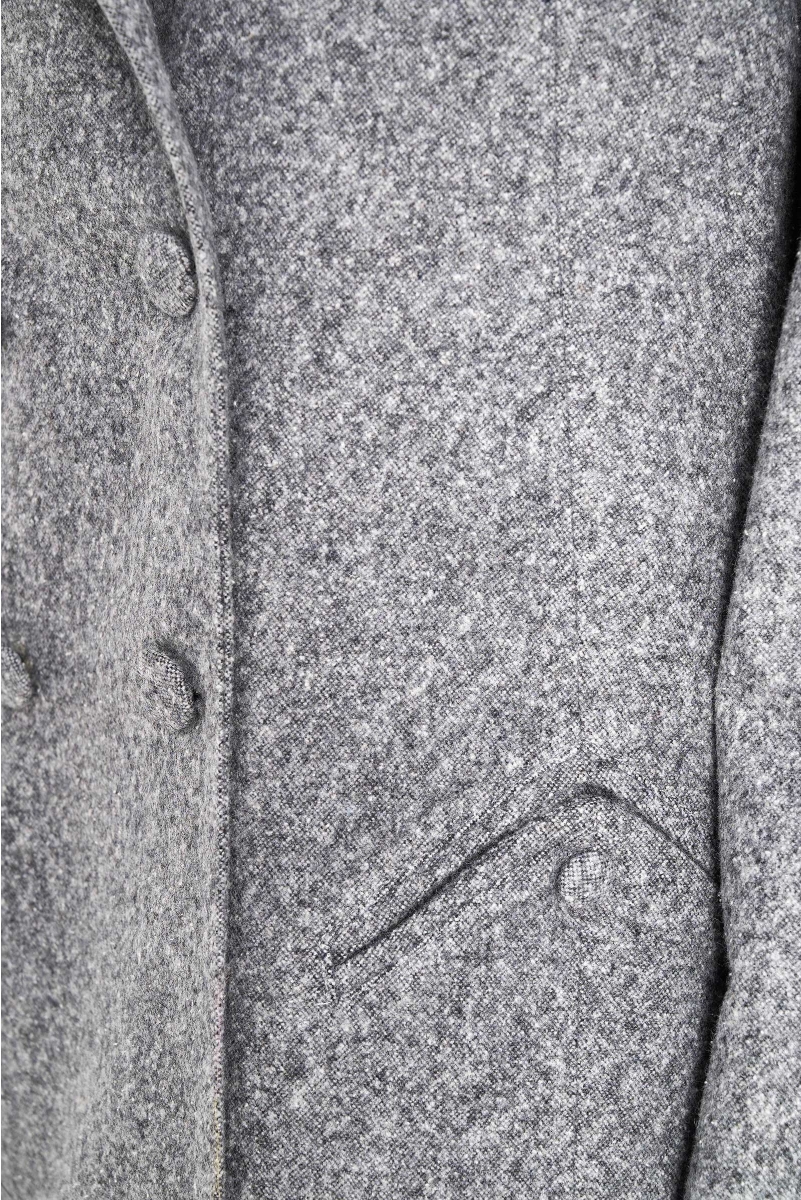 DOUBLE BREASTED JACKET IN WOOL WITH TWO MAJESTAET SIGNATURE POCKETS