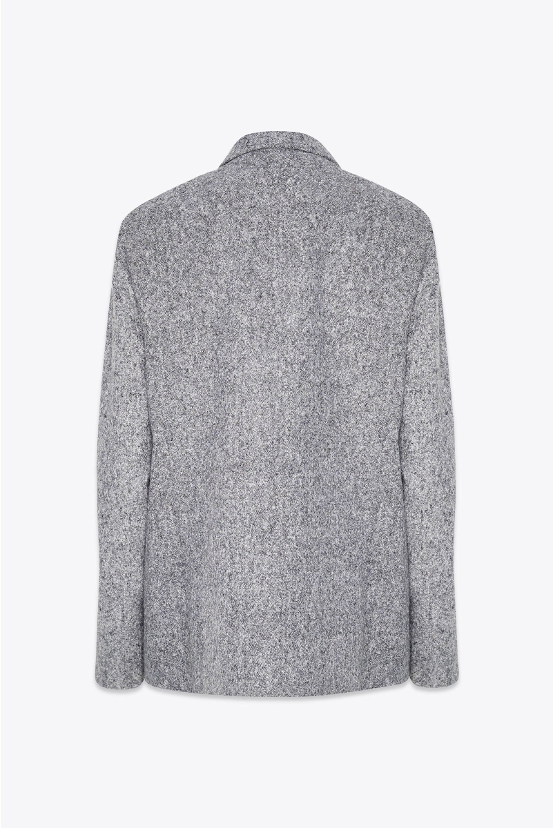 DOUBLE BREASTED JACKET IN WOOL WITH TWO MAJESTAET SIGNATURE POCKETS