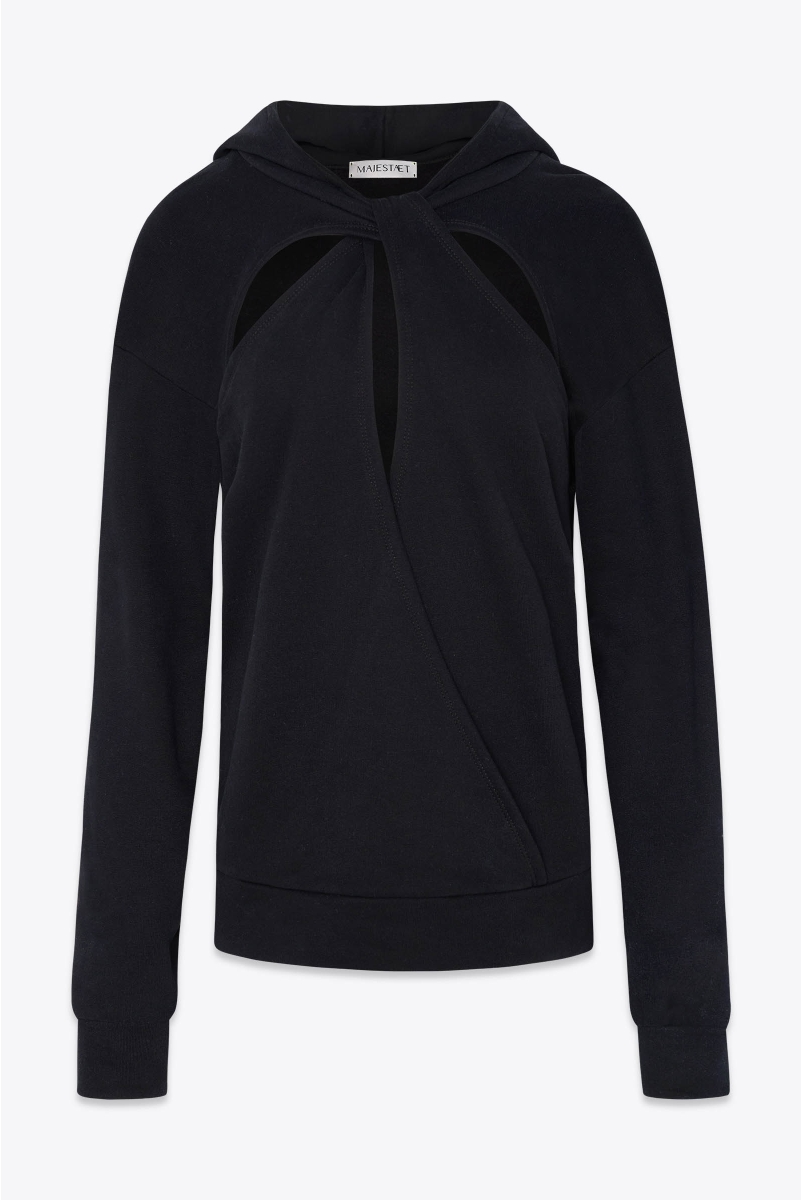 CUT-OUT HOODED SWEATER