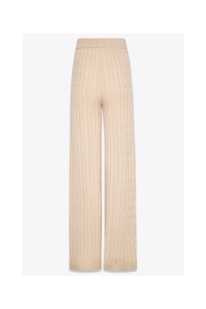 CABLE KNIT PANTS IN CASHMERE