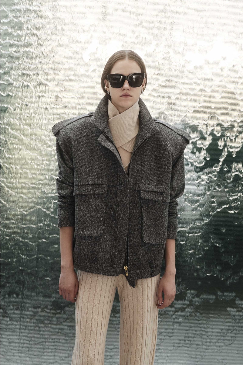 OVERSIZED BOMBER JACKET IN WOOL