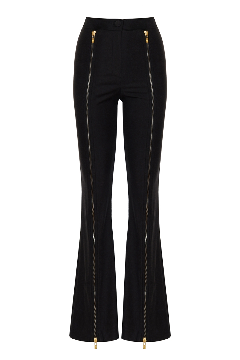 HIGH WAISTED ZIPPED TROUSER