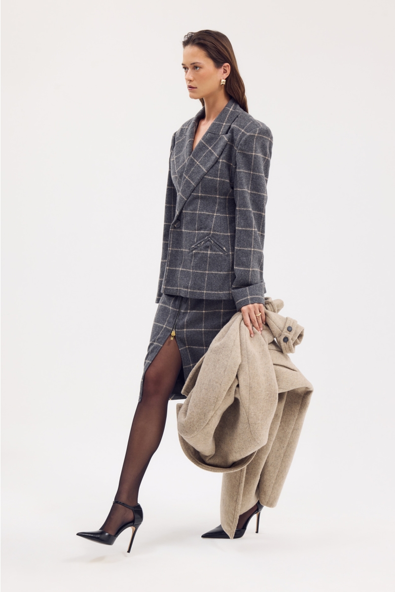 PENCIL ZIPPED SKIRT