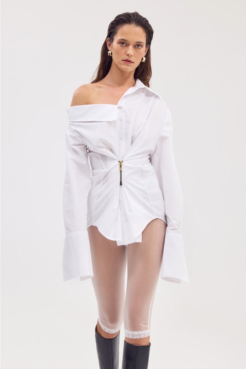 ASYMMETRICAL SHIRT WITH ZIP