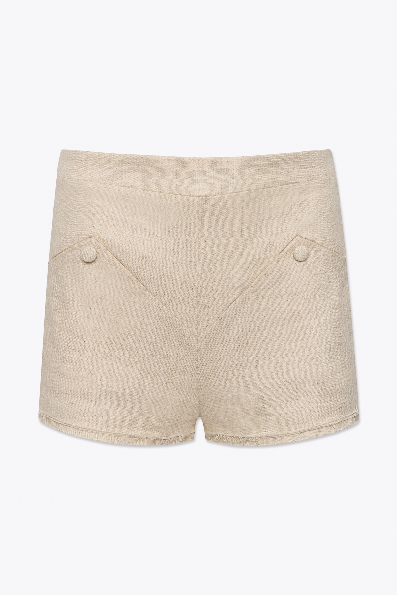 LINEN MINI SHORTS