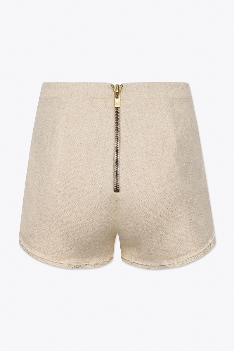 LINEN MINI SHORTS