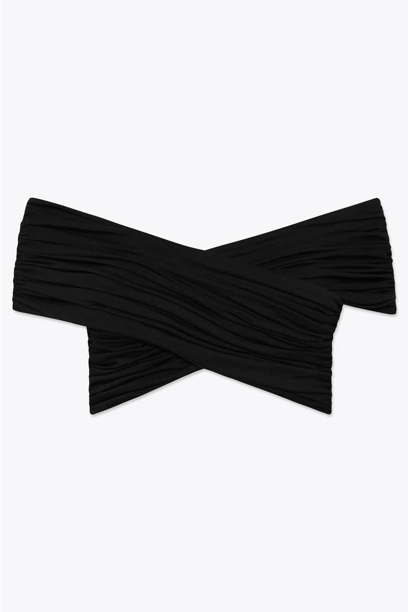 DRAPED BODYCON TOP IN BAMBOO