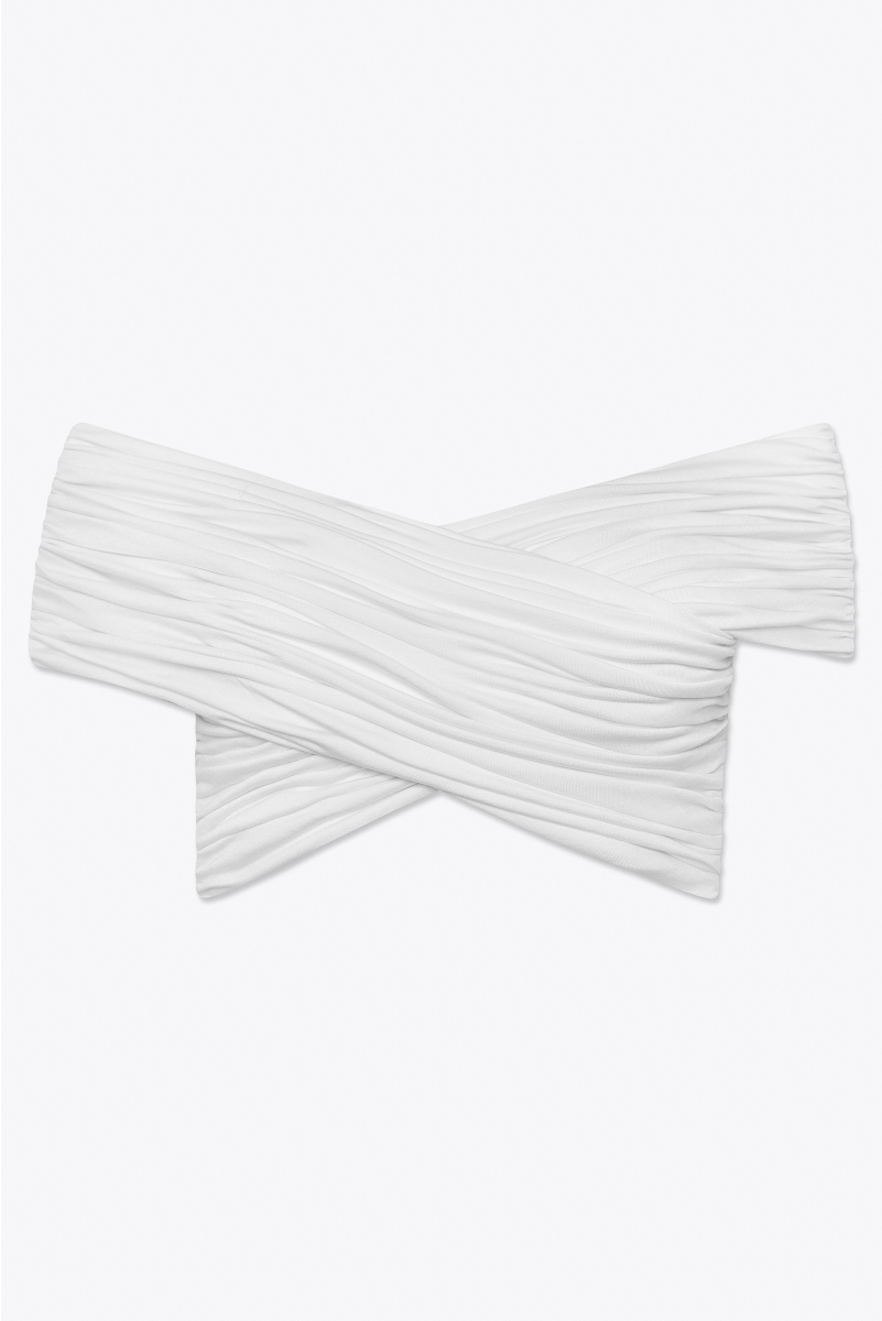 DRAPED BODYCON TOP IN BAMBOO