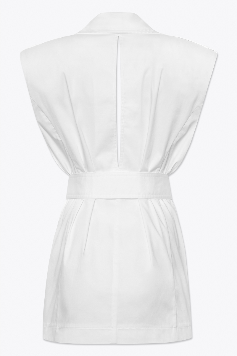 SAFARI MINI DRESS IN WHITE