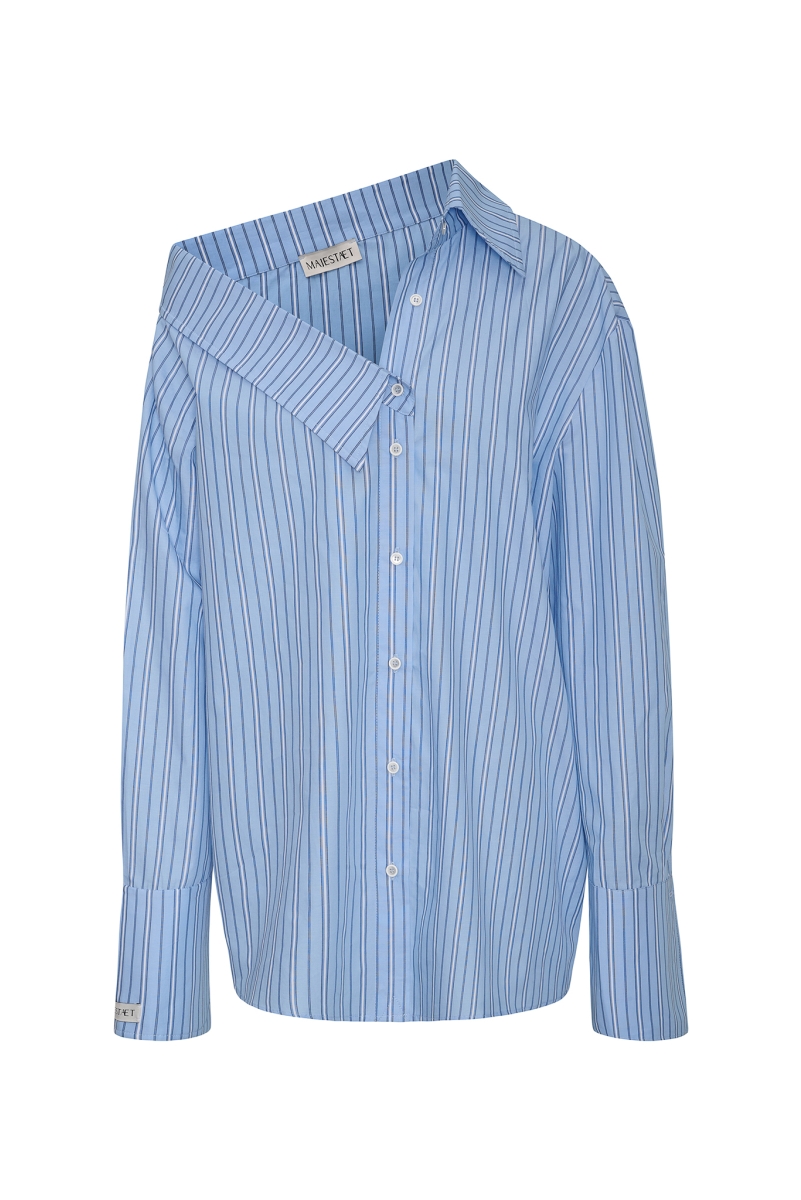 STRIPED ASYMMETRICAL SHIRT