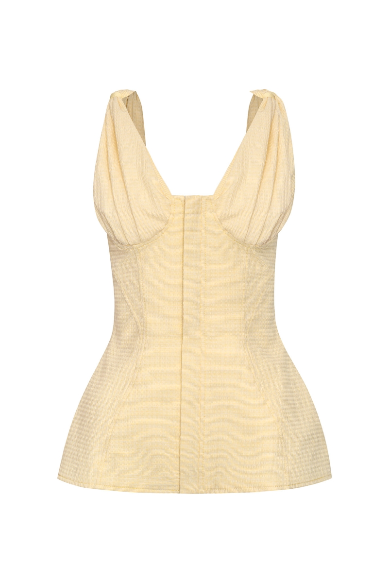 CELESTIAL YELLOW CORSET TOP