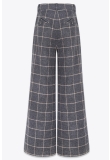 OVERSIZED PANTS IN CHECKED WOOL WITH TWO MAJESTAET SIGNATURE POCKETS