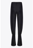 PINTUCK DETAIL FLARED PANTS IN EXTRA FINE WOOL