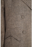 DOUBLE BREASTED JACKET IN HERRINGBONE WOOL WITH TWO MAJESTAET SIGNATURE POCKETS