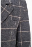 CROPPED SINGLE BREASTED JACKET IN CHECKED WOOL