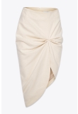 ASSYMETRICAL PENCIL SKIRT WITH PINTUCK FRONT DETAIL