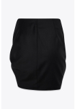 ASSYMETRICAL MINI SKIRT IN EXTRA FINE WOOL