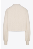 CROPPED TOP IN CONTRAST MATERIALS