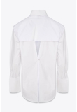 OPEN BACK COTTON SHIRT WHITE