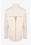 OPEN BACK COTTON SHIRT BEIGE