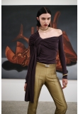 COCOA POWDER DRAPED TOP