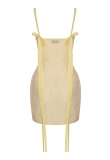 CORSET DRESS WITH PINTUCK DETAIL