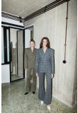 CHECKED HOURGLASS BLAZER