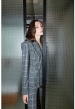 CHECKED HOURGLASS BLAZER