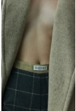 CHECKED WOOL SHORTS