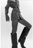 GREY ASYMMETRICAL HOURGLASS BLAZER DRESS