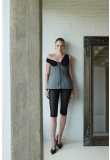 GREY WOOL CORSET TOP