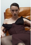 CHERRY LACQUER CORSET TOP