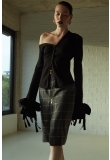 PENCIL ZIPPED SKIRT