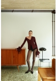 ASYMMETRICAL RIB TOP CHERRY LACQUER