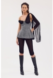 GREY WOOL CORSET TOP