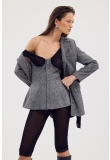 GREY WOOL CORSET TOP