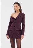 ASYMMETRICAL HOURGLASS BLAZER DRESS