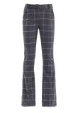 CHECKED HIGH WAISTED FLARE PANTS 