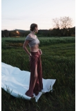 WRAP-DETAIL WIDE LEG PANTS IN LINEN