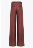 WRAP-DETAIL WIDE LEG PANTS IN LINEN