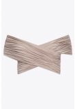 DRAPED BODYCON TOP IN BAMBOO