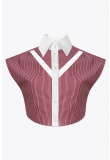 CROPPED SHIRT IN STRIPED COTTON POPLIN