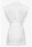 SAFARI MINI DRESS IN WHITE