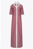 LONG DRESS IN STRIPED COTTON POPPLIN