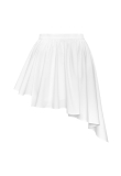 WHITE ASYMMETRICAL CLOSS SKIRT