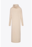 TURTLENECK SWEATER DRESS IN CASHMERE IN BEIGE