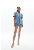 BLUE MINI SHORTS