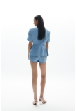 BLUE MINI SHORTS