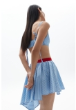 STRIPED ASYMMETRICAL CLOSS SKIRT